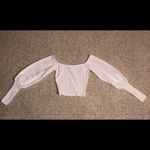 Fashion Nova Long Sleeve Off Shoulders Crop Top